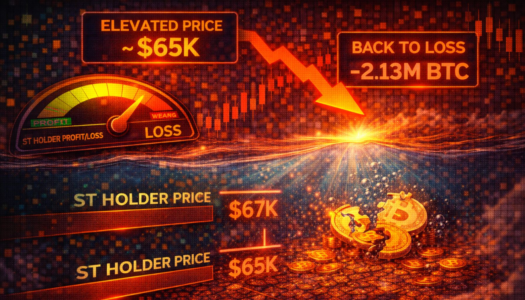 Short-Term Bitcoin Holders Return To Losses Despite Elevated Price Levels